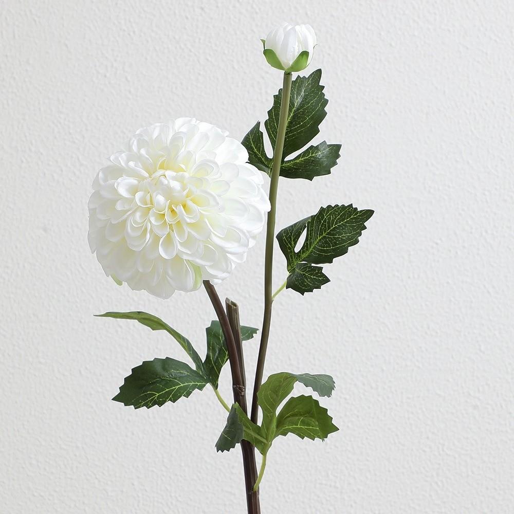 Pink Artificial Dahlia Flowers 2 Heads Artificial Faux Plants Home Decoration