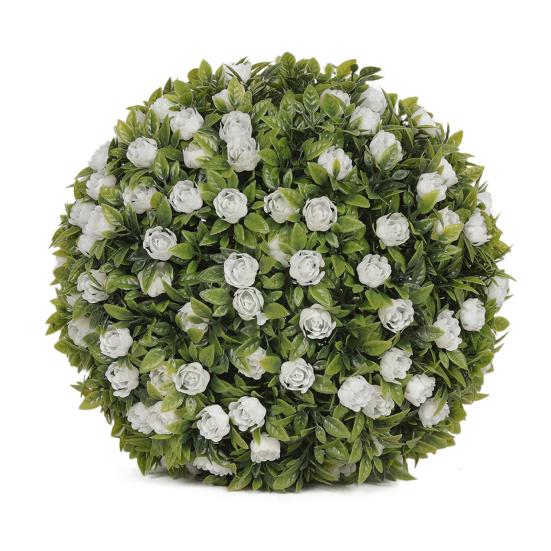 1/2Pcs 20/25CM Artificial Boxwood Topiary Ball UV Resistant Weather-proof Hanging Faux Flower Greenery