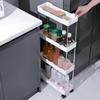Тележка для хранения вещей, многослойная, для ванной комнаты, для ванной комнаты, для гостиной, для кухни, для щелей