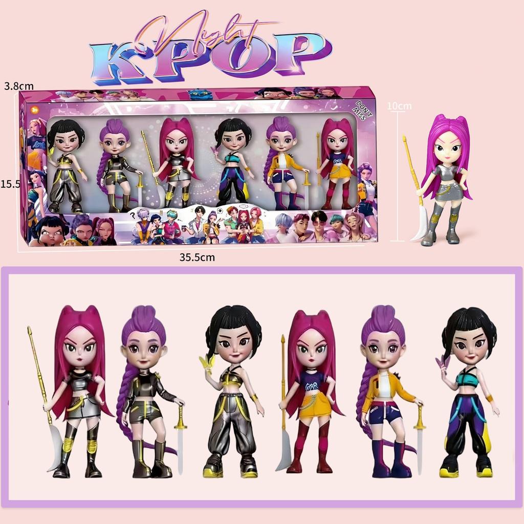 Cute Toys Kpops Demon Hunters Figure Rumi Zoe Mira Anime Polyvinyl Chloride Character Collection Desktop Trinkets Childrens Gift