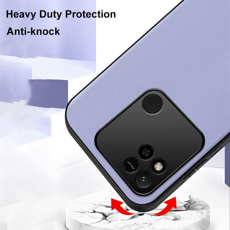 Plain PU Leather Phone Case for Xiaomi Redmi 10 10A 10C 9C NFC 9A 9T Matte Silicone Protection Case for Redmi Note 11s 11 Pro Shookproof Bumper Cover
