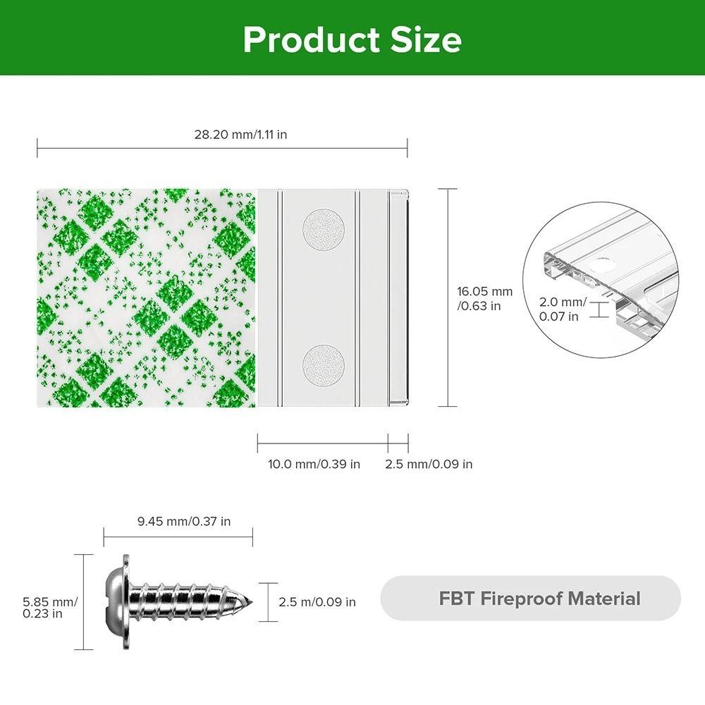 Зажим для светодиодной ленты 10 мм PCB Зажим для светодиодной ленты WS2812B WS2811 5050 Зажим для фиксации светодиодной ленты