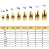 Грузила с дополнительным грузом, заостренный соединитель для крючка, латунь, медь, грузило для рыболовного поводка