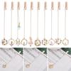 Office Supplies Cartoon Character Book Clip Peach Heart Pendant Pagination Mark Bookmarks Metal