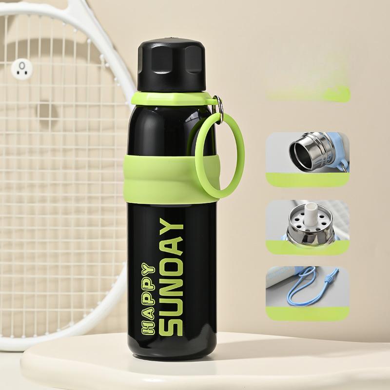 Термос из нержавеющей стали, большая емкость для воды, женская, новая, детская, школьная, специальная, соломенная чашка для мальчиков