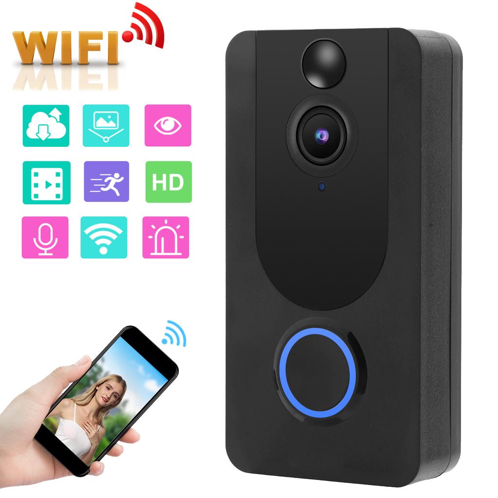 Умный беспроводной видеодомофон с дистанционным управлением, домофон с объективом 140 градусов, ночное видение, безопасность дома