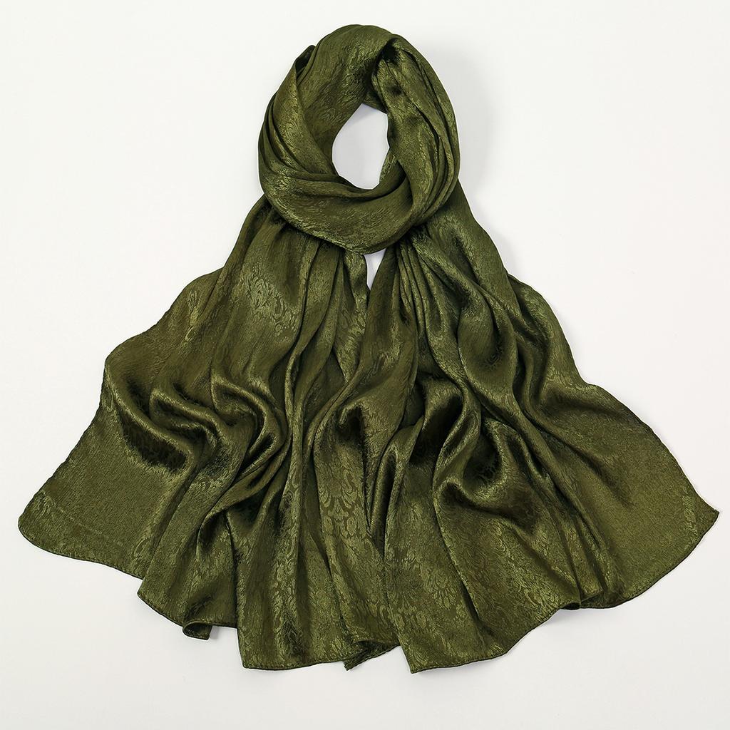 High Quality Floral Print Satin Hijab Scarf Muslim Hijab Plain Malaysia Scarf Satin Shawl Luxury Silk Satin Wrap Islam Turban