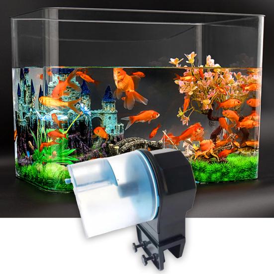 Кормушка для рыбы с застежкой-лентой Ручная/автоматическая подача Регулируемый дозатор корма для рыбы