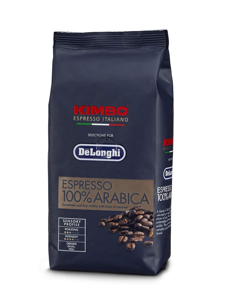 DeLonghi Kimbo 100% Arabica Coffee Beans, 250g, DLSC612