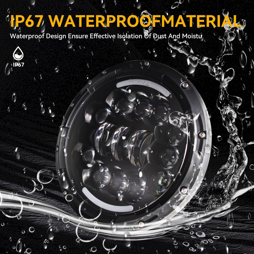 7-дюймовая светодиодная фара для мотоцикла Yamaha Harley Road King Jeep Wrangler Jk Led Headlight Cafe Racer Аксессуары для мотоциклов