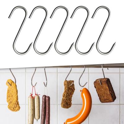 5 шт. крючки для разделки мяса, крючок для мясника, сверхмощный, инструмент для барбекю, S-крючок, гриль для переработки мяса