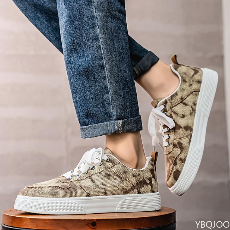 Весенние Нишевые Универсальные Повседневные Кеды Для Мужчин На Толстой Подошве Спортивные Досуговые Повседневные Простые Удобные Джинсовые Туфли