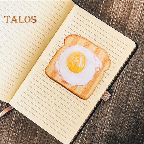 Наклейки для заметок в форме хлеба, 30 листов, дизайн буханки, бумага премиум-класса, клейкие заметки, гладкие блокноты для письма