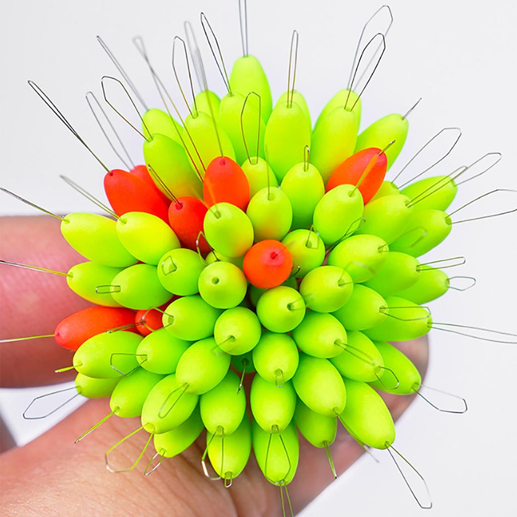 2Set Space BeansRubber Fishing Bobbers Stopper Oval Shape Float Stop Stoppers Space Bean Connectors Fishing Accessories
