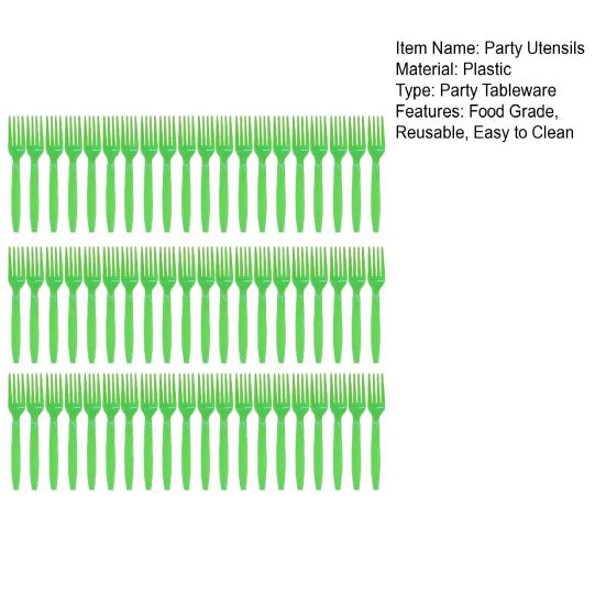 60 шт., набор вилок и ложек для вечеринки, пищевой пластик, многоразовые, легко чистящиеся, для ресторана, офиса, школы, барбекю, пикника, на вынос