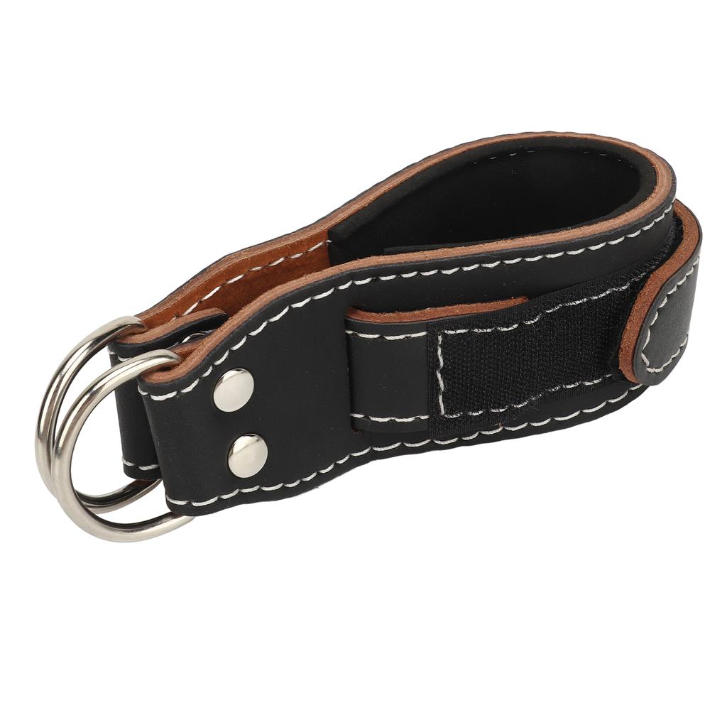 Ankle Strap Cowhide Wrist Cuff Hook and Loop D Ring Comfort Cuff Attachment for Workout Gym Cable