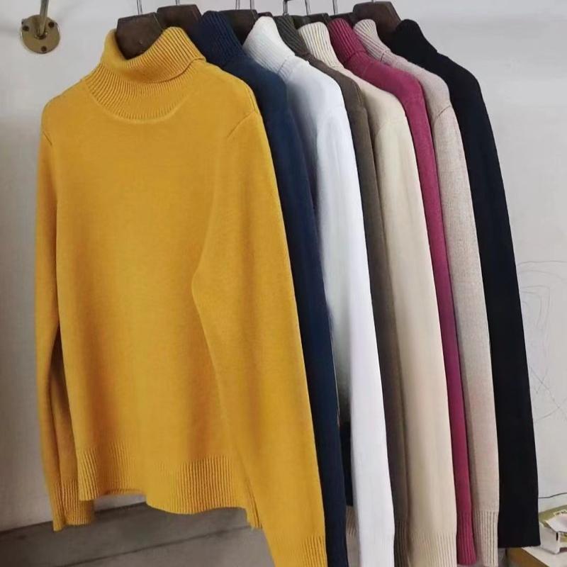 Осень-зима толстый теплый бархатный женский свитер с высоким воротом, длинный рукав, однотонный плюшевый пуловер, свитера женские облегающие повседневные женские трикотажные джемперы 25196