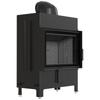 Fireplace Insert KRATKI LUCY 14 kW Ø200 BLACK with Closing Built-in Kit