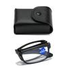 Folding Reading Glasses with Box for Women Men Anti Blue Light Portable Eyewear TR90 Farsight Eyeglasses Diopters +1.0 To +4.0