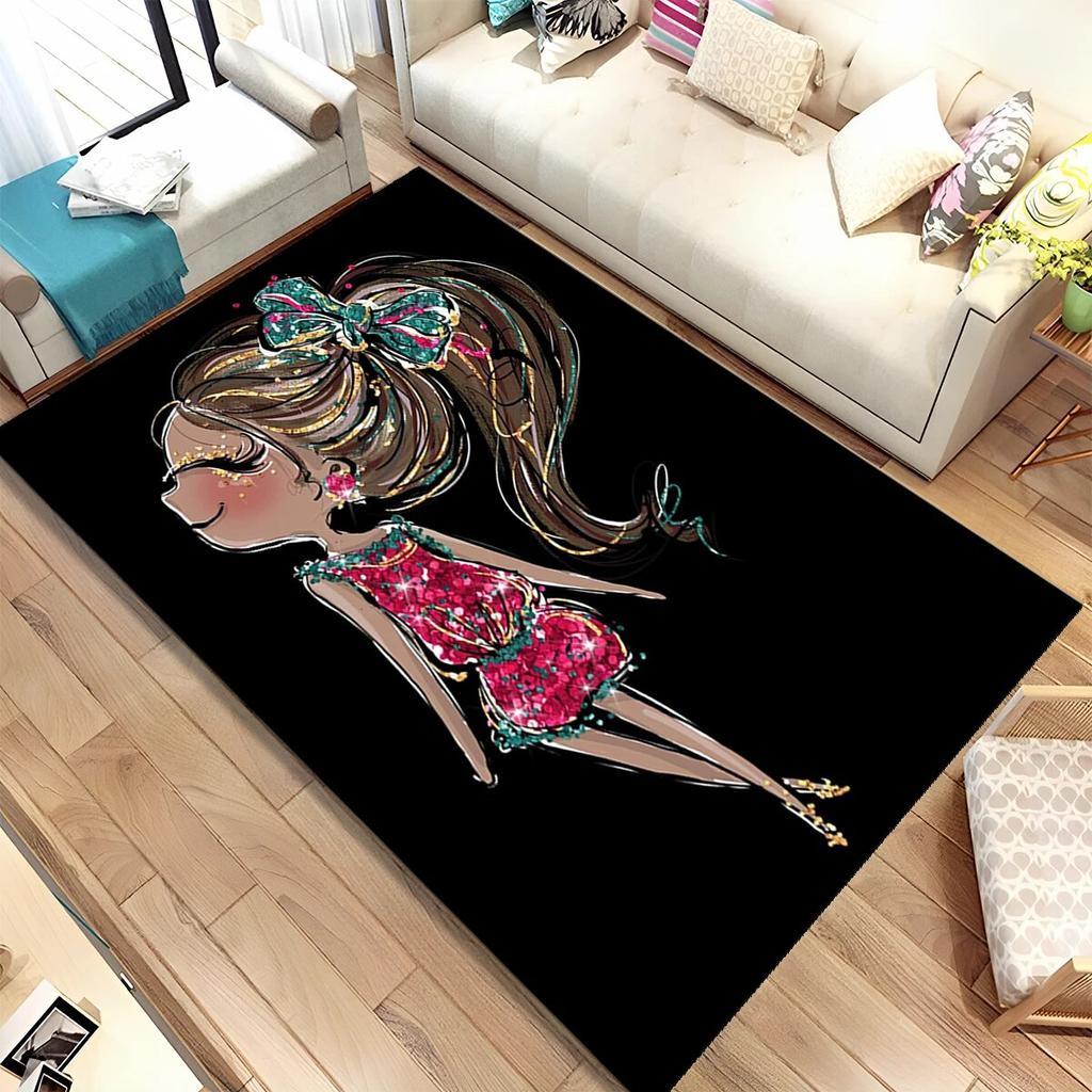 Милый коврик для балета, балерины, феи, мультяшный коврик, ковер для дома, гостиной, спальни, дивана, коврик для двери, детский нескользящий коврик