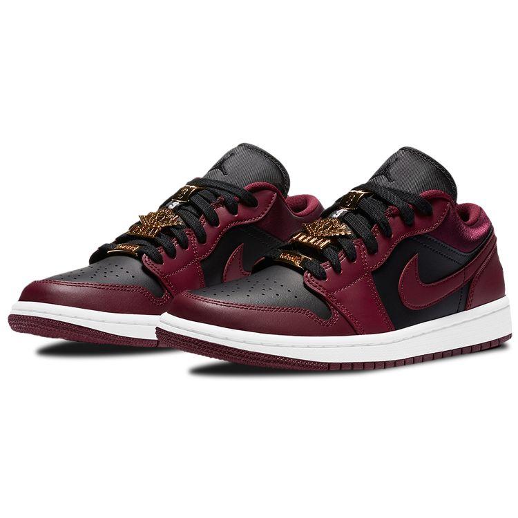 Air Jordan 1 Low SE Dark Beetroot Женские кроссовки красные черные белые DB6491-600