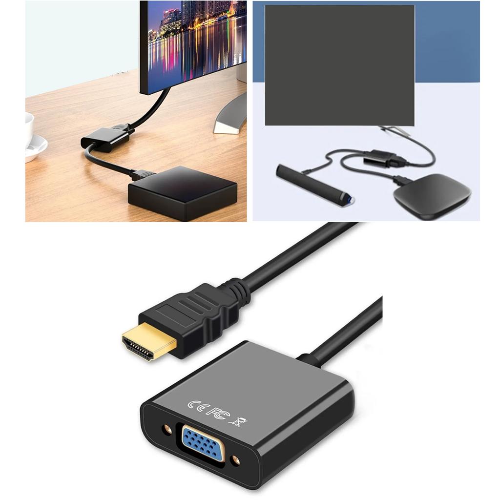 HD мультимедийный интерфейс в VGA конвертер 1080P нержавеющий позолоченный интерфейсный адаптер для ноутбука