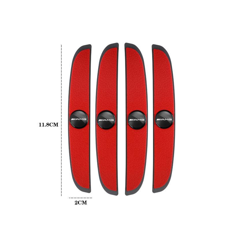 TWEK4 4Pcs Car Door Bumper Strip Anti Collision Rubber Decal Sticker For Mercedes Benz AMG GLE GLS CLA CLE GLC CLS GLA W223 W213 W206