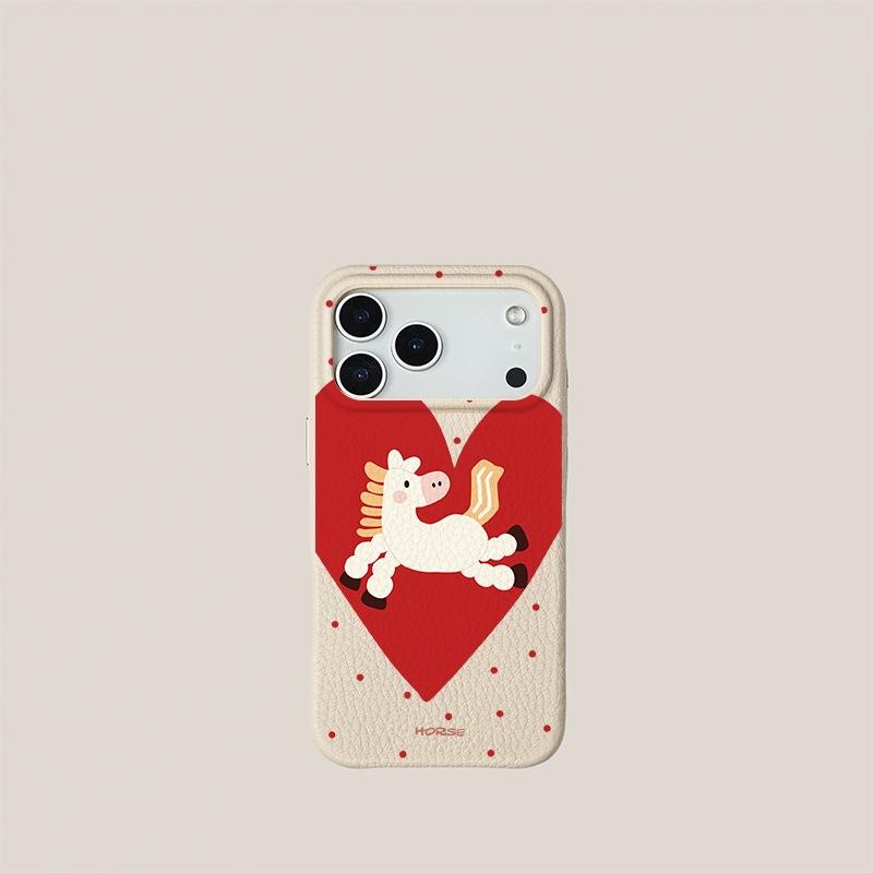 Love Horse подходит для чехла на мобильный телефон Apple 17pro 16proma x мягкий силикон 13p искусственная кожа 12pro мультяшный 11