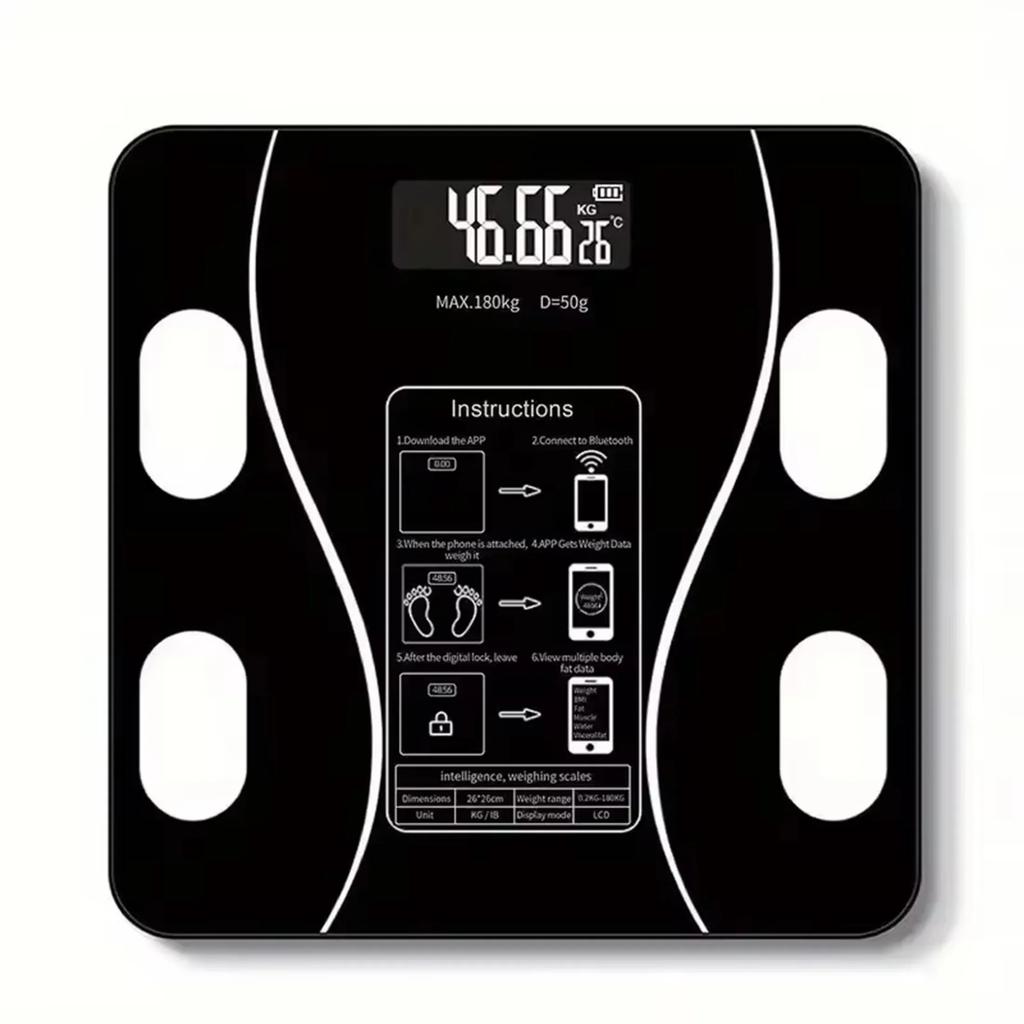 1 Smart Electronic Scale with LCD Display, Accurate Weight Measurement, Battery Powered (excluding Battery)