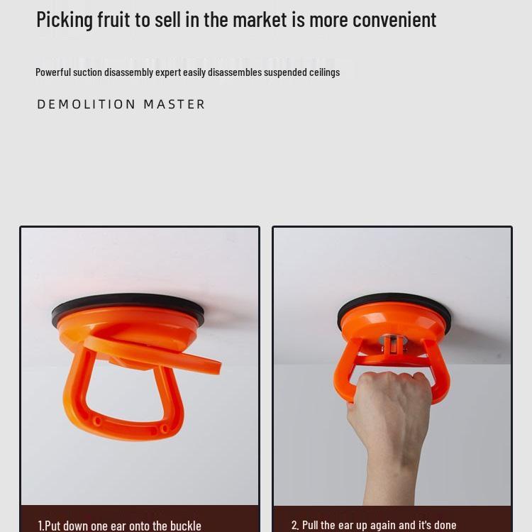 Сверхмощный присосочный подъемник для потолочной и напольной плитки с алюминиевой пряжкой