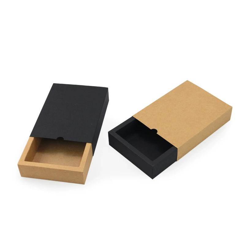 10/20/50Pcs Thickened Kraft Paper Drawer Box Party Favor Box Rectangular Paper Box Customized Packaging Box Printed Logo 5