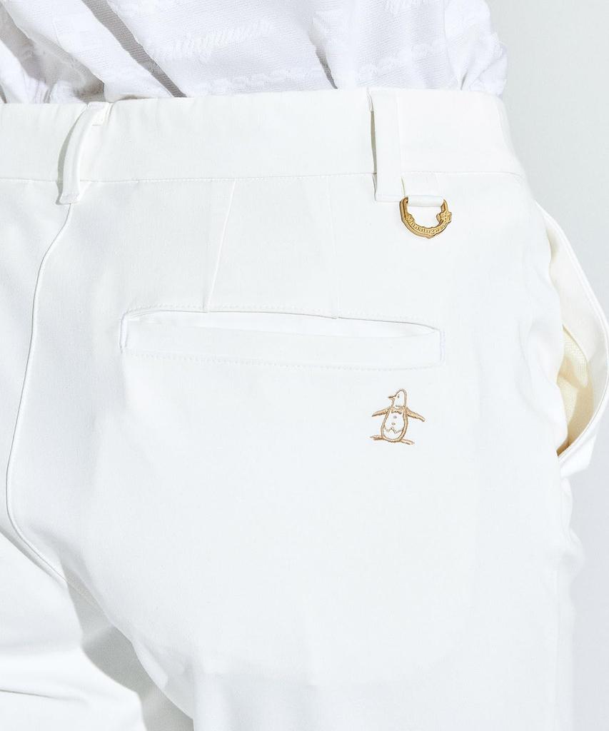 Golf Pants Plain Stretch Elastic Waist Made In Japan Golf WH00 [Munsingwear] [STANDARD COLLECTION] Quarter-length Women's (White)
