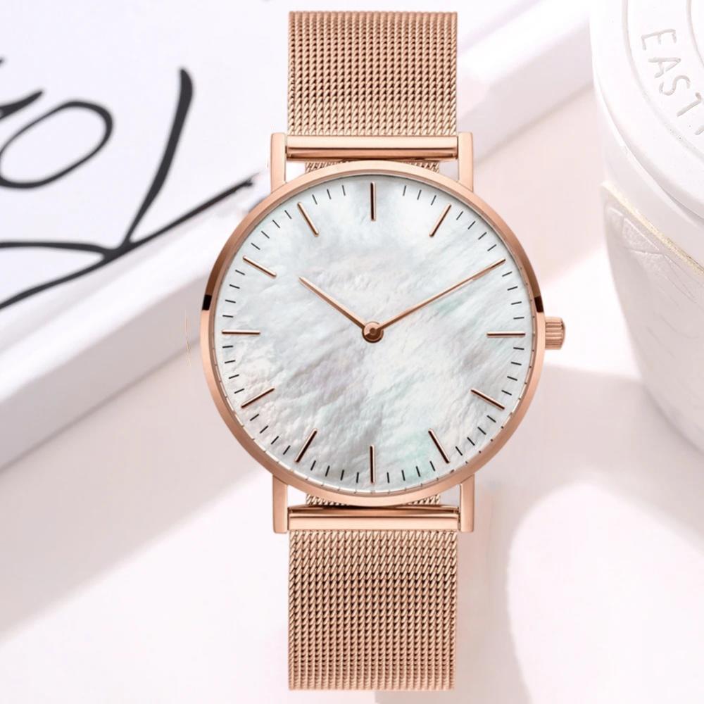 Luxury Brand Women Watch Fashion Metal Mesh Strap Ladies Quartz Wrist Watches for Woman Simple Elegant Female Clock reloj mujer