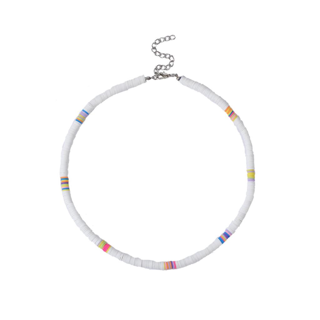 Ожерелье для женщин Мягкое керамическое круглое ожерелье Ожерелье Цветное богемное мягкое керамическое ожерелье Женское красивое элегантное ожерелье для нее