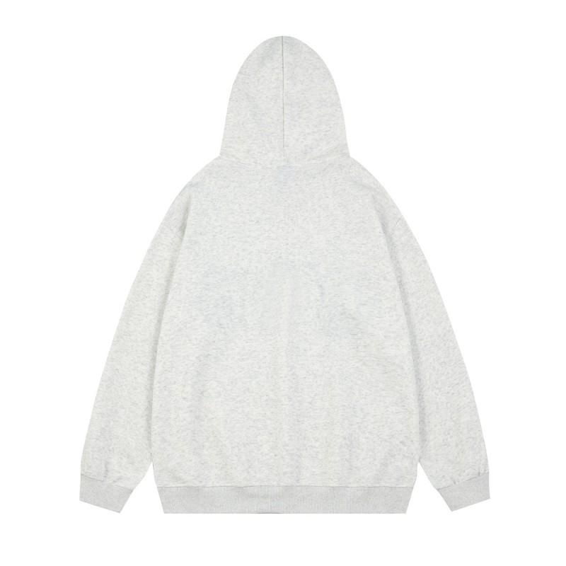 Unisex Oversized Hoodie With Embroidered Retro Dog Cartoon Design Cotton Blend Casual Sweatshirt