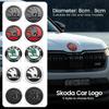 80мм 90мм АБС Автомобильная Передняя Задняя Наклейка-Эмблема Стайлинг для Skoda Octavia 2 3 Fabia Kamiq Kapoq Kodiaq Rapid Superb Yeti и т.д.