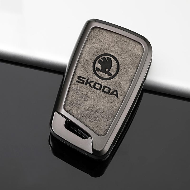 Car Flip Remote Key Fob Case Cover Protector Shell Bag For Skoda Octavia A5 A7 Fabia Superb Kodiaq Karoq Keychain Accessories