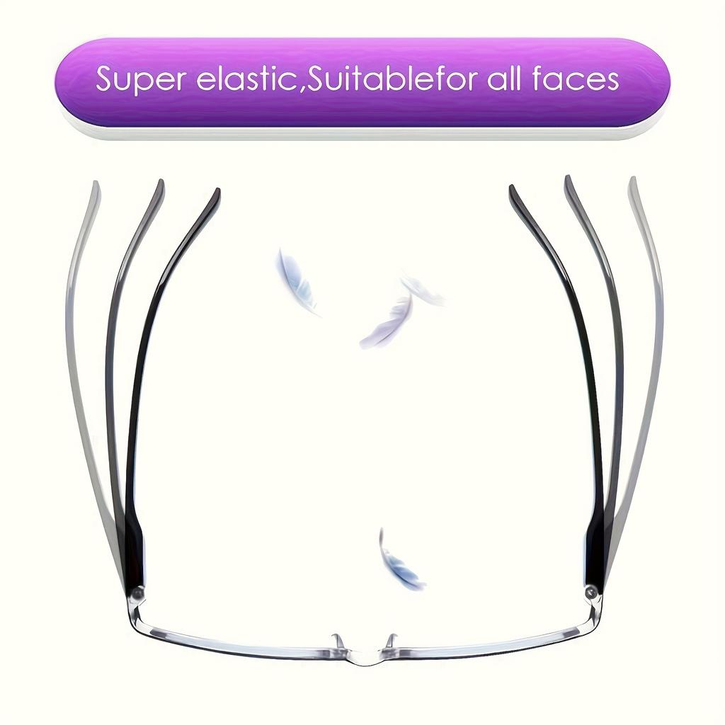 4Pcs Fashion Reading Glasses Classic Design With Pc Material Unisex Fit Comfortable Reading Experience For Adult +1.0 To +4.0