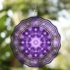 10 Inch Hanging Wind Spinner with Mandala Design 360 Degree Rotating Hook Elegant Art Decor for Garden Balcony Spring Summer Gift