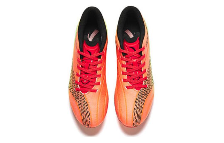 Men's Sneakers Anta Comfortable MG Multi Ground Slip Resistant Soccer Shoes Men's Fluorescent Laser Red