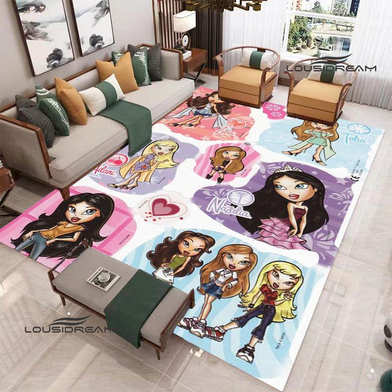 Ковер с принтом мультфильма Bratz Аниме ковер Декор для спальни Коврик для йоги Ковер для улицы Ковер для зоны Нескользящий ковер Подарок на день рождения