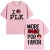 Rapper I Love Plk Graphics 100Cotton Music Tshirt 2026 New Summer Hip Hop Unisex Ventilate Short Sleeve Shirt Fan Gifts