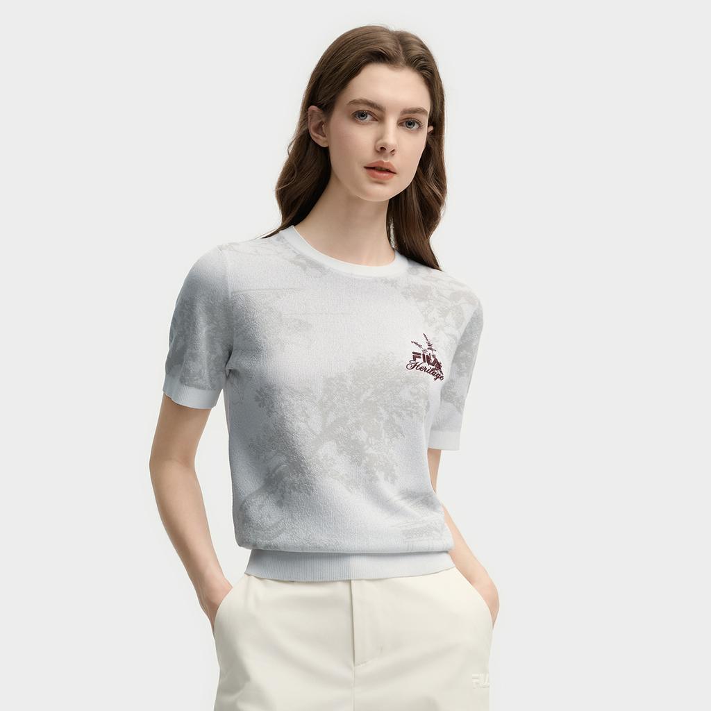 New FILA Heritage Knitwear Women's Standard White F11W538413F-WT
