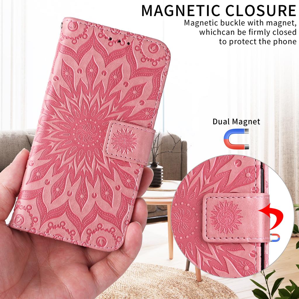 For Huawei Pura 80 Leather Wallet Case Sunflower Imprinted Phone Cover