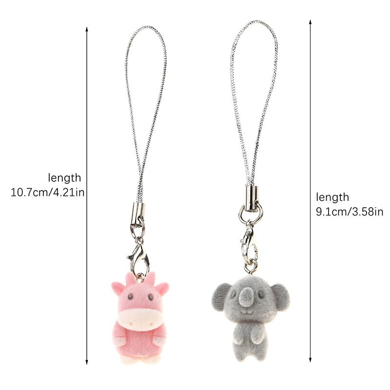 Милый стеганый теленок коала мобильный телефон шнурок мультяшное животное кулон телефон цепочка школьная сумка кулон брелок