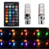 3pc T10 Car Wedge Side Light Bulb-6SMD 5050 RGB 7 Color LED Strobe Flash Lamp with Remote Control DC