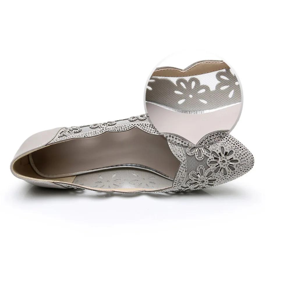 Летняя мода, ажурные туфли из натуральной кожи, женские туфли на среднем каблуке, квадратные ромбовидные туфли в сетку для офиса с кристаллами