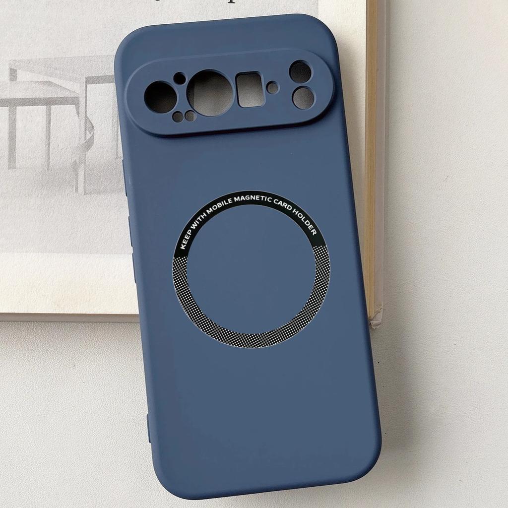 Матовый ударопрочный магнитный чехол из жидкого силикона для Google Pixel 10 9 Pro XL 9A 8 7 6 Pro 8 7 A Однотонная защитная крышка