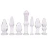 Alips Anal Plug Glass Dildo Set of 7 Anal Plug Transparent Dildo Anal for Men and Women Extended Anal Dildo Named by the Seven Brothers Gourd Anal