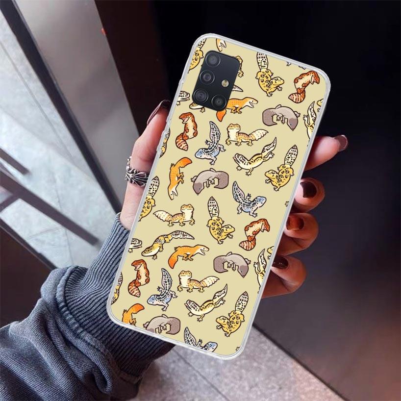 Lizards Geckos Phone Case For Samsung Galaxy A52 A51 A50S A32 A22 A12 A02S A72 A71 A31 A70 A30S Note 20 Ultra 10 Plus S10 Galaxy